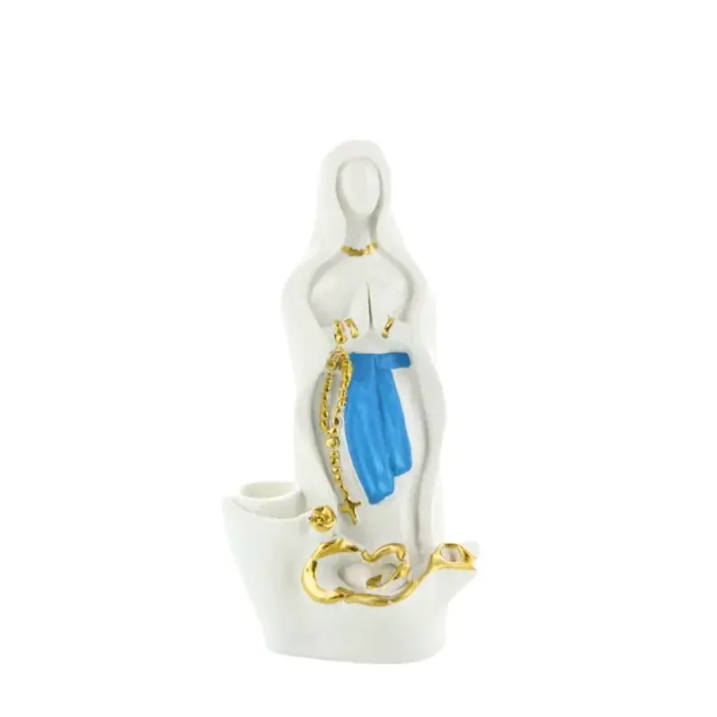Statue Stylisée de Notre Dame de Lourdes en résine 20cm