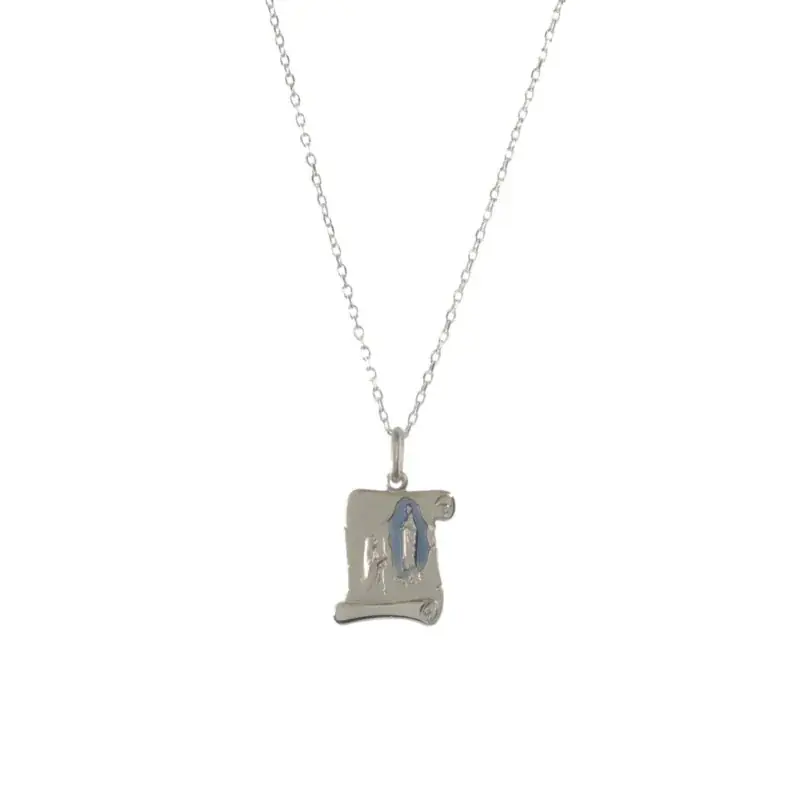 Parure en argent avec médaille parchemin 16 mm