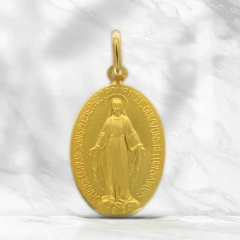 Médaille Miraculeuse en or 9 carats 9mm