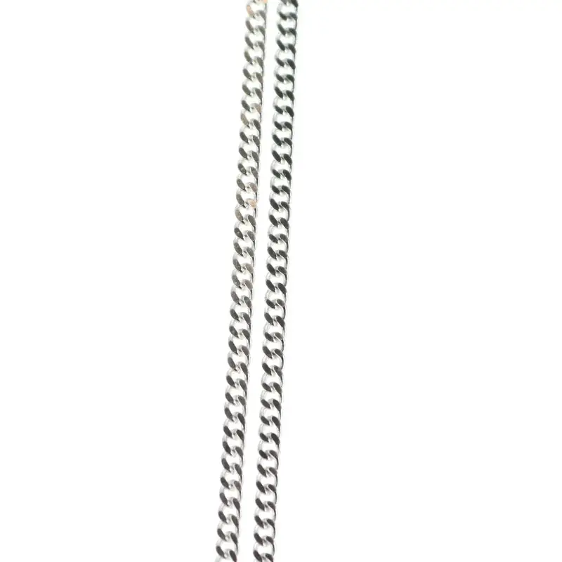 Chaîne en argent avec maille avec gourmette limée 70 cm - 2,8 mm