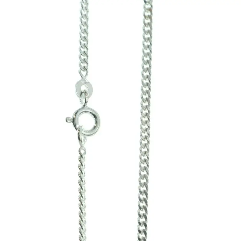 Chaîne en argent gourmette limée 70 cm