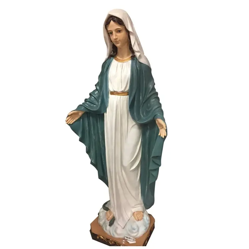 Statue Vierge Miraculeuse en résine colorée 1m20