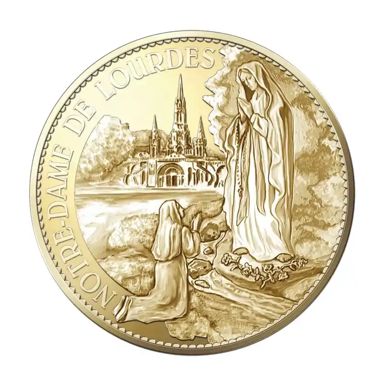 Pièce Souvenir de Notre Dame de Lourdes et l'Apparition 35mm