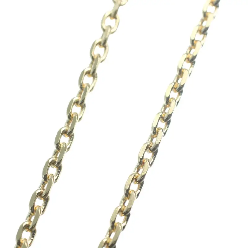 Chaîne plaqué or forçat limé 2.6 mm - 70 cm