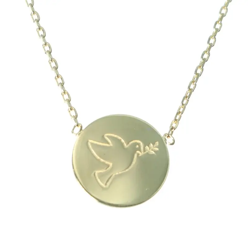 Collier Plaqué or avec la médaille du Saint Esprit 42cm