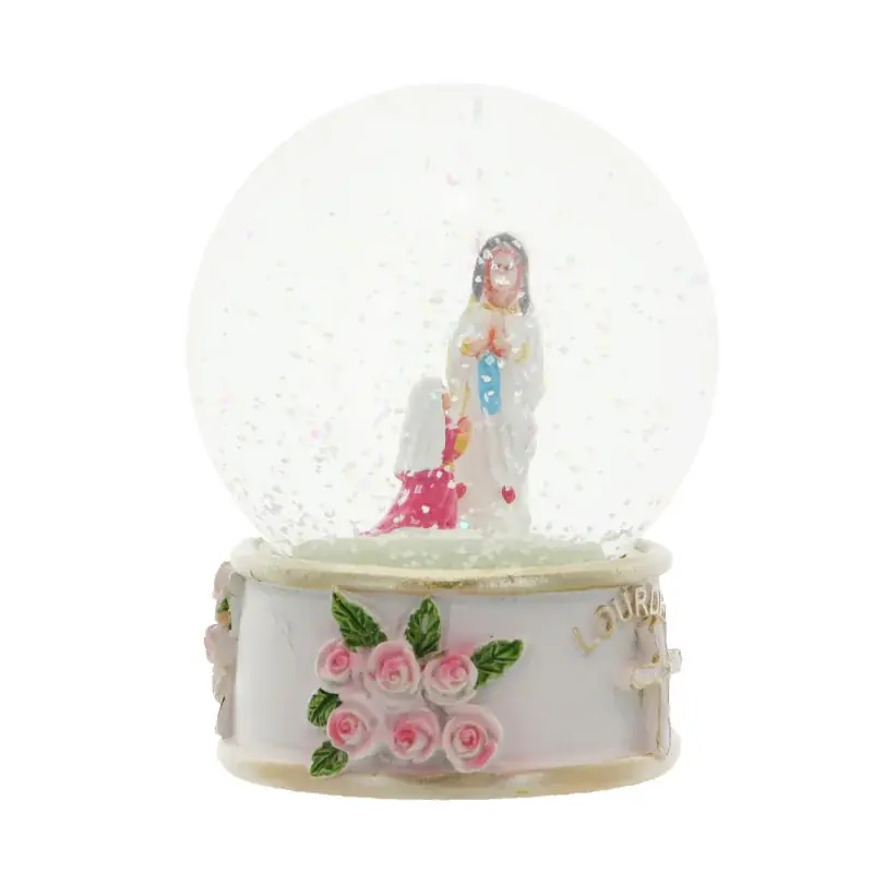 Boule à neige de l'Apparition de Lourdes diamètre 9 cm