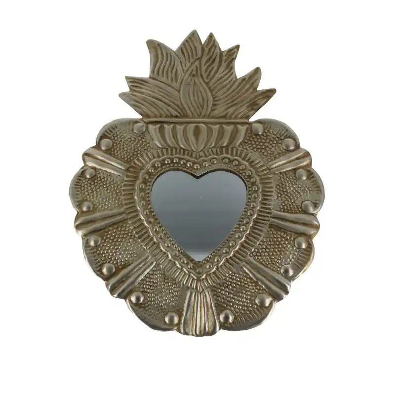 Ex Voto avec miroir effet Bronze 36 cm