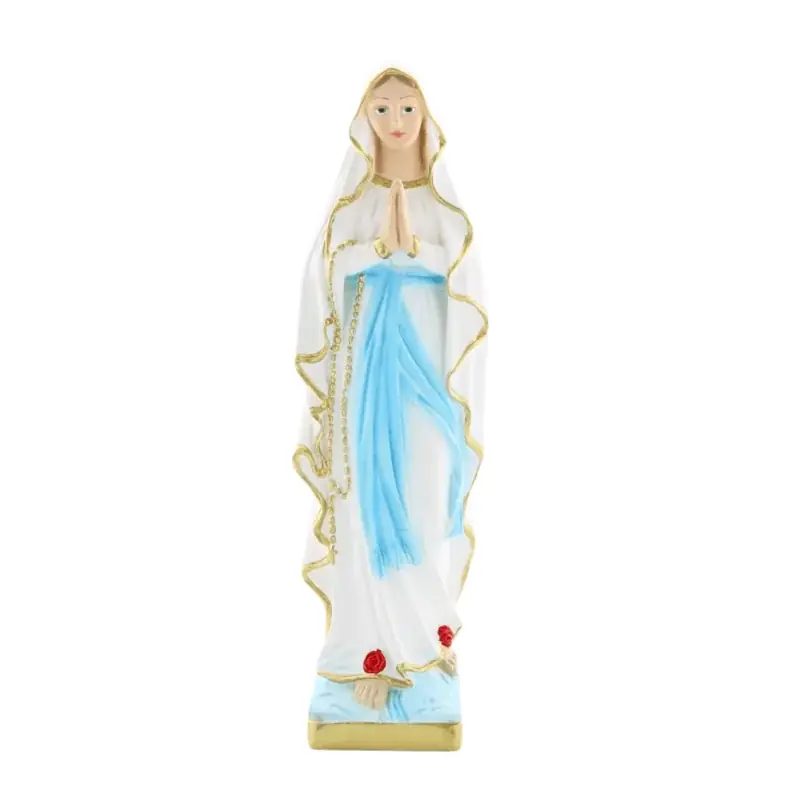 Statue en résine colorée de Notre Dame de Lourdes 30cm