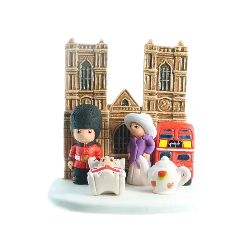 Crèche Londres en céramique 8x7cm