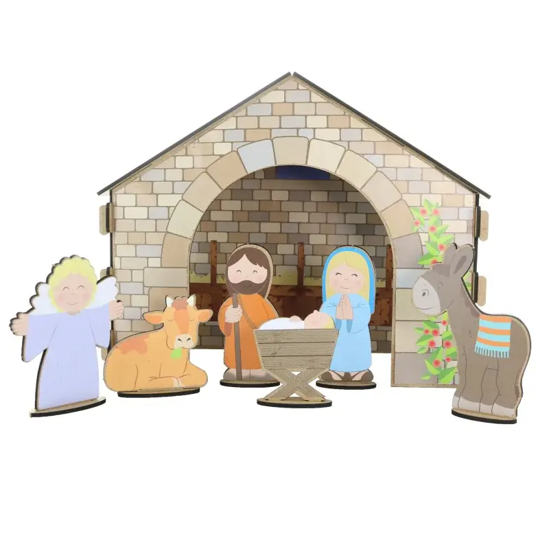 Crèche de Noël à fabriquer soi-même en bois
