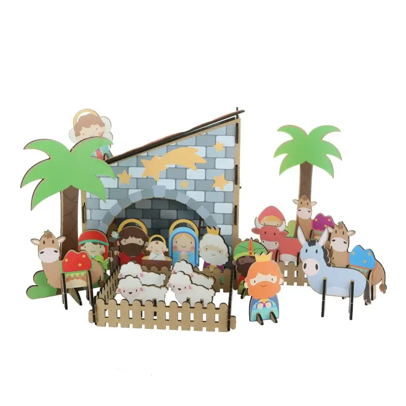 Crèche de Noël à fabriquer en bois