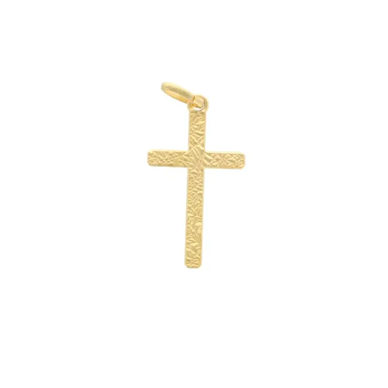 Croix stylisé en métal doré