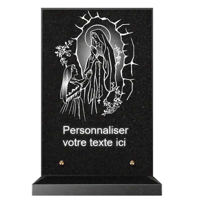 Plaque Funéraire Personnalisable sur Socle