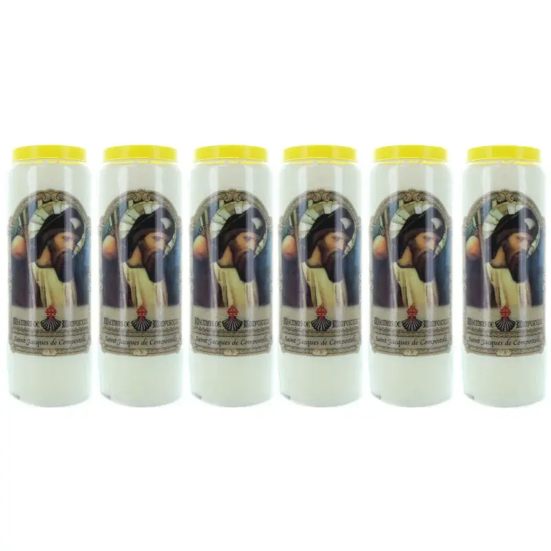 6 Bougies neuvaine Saint Jacques de Compostelle