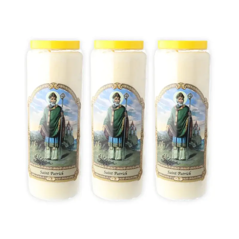 3 Bougies de Neuvaine de Saint Patrick