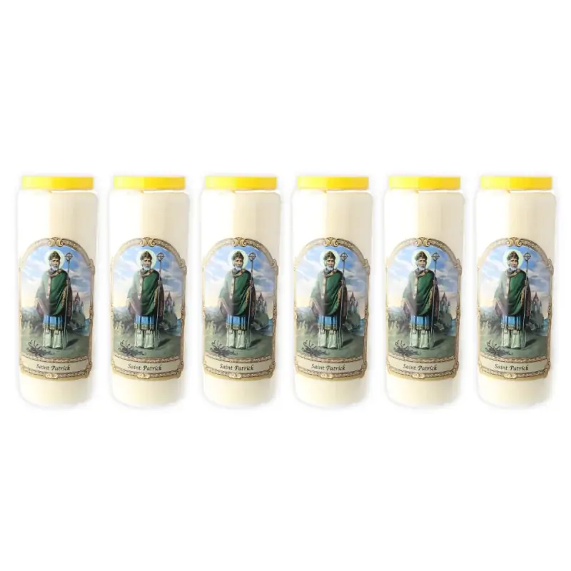 6 Bougies de Neuvaine de Saint Patrick