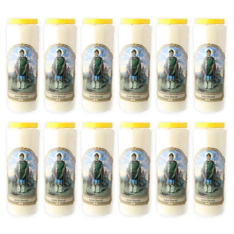 12 Bougies de Neuvaine de Saint Patrick