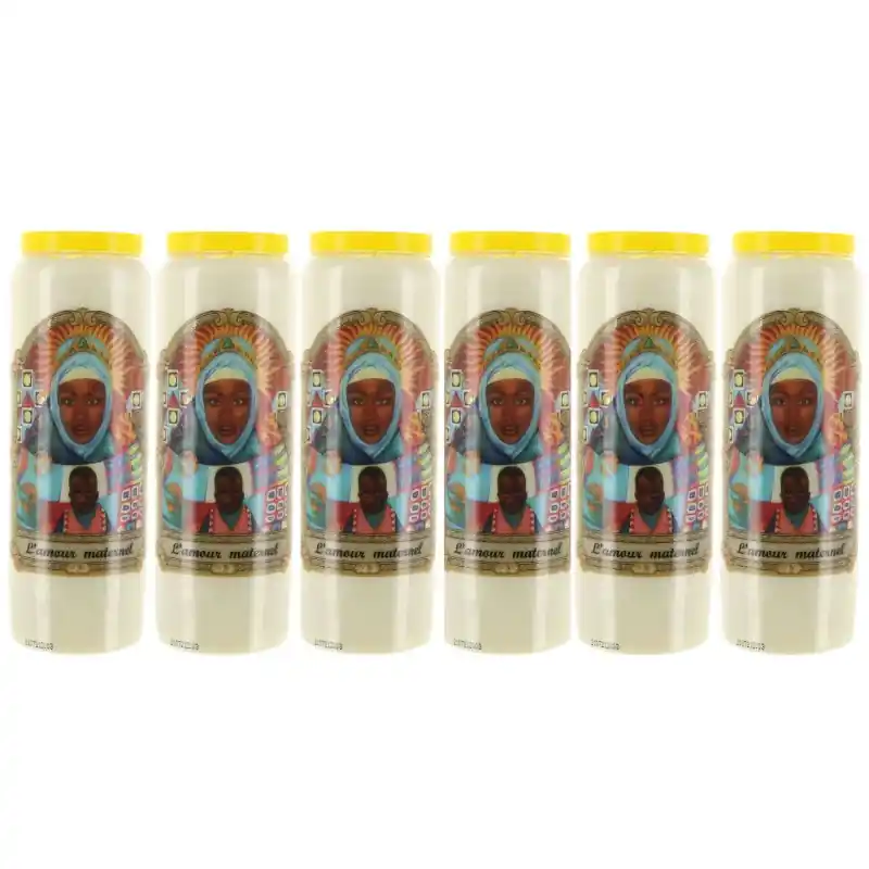 6 Bougies de Neuvaine de l'Amour Maternel 17,5 cm