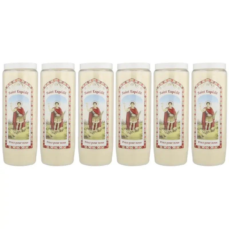 6 Bougies neuvaine Saint Expédit