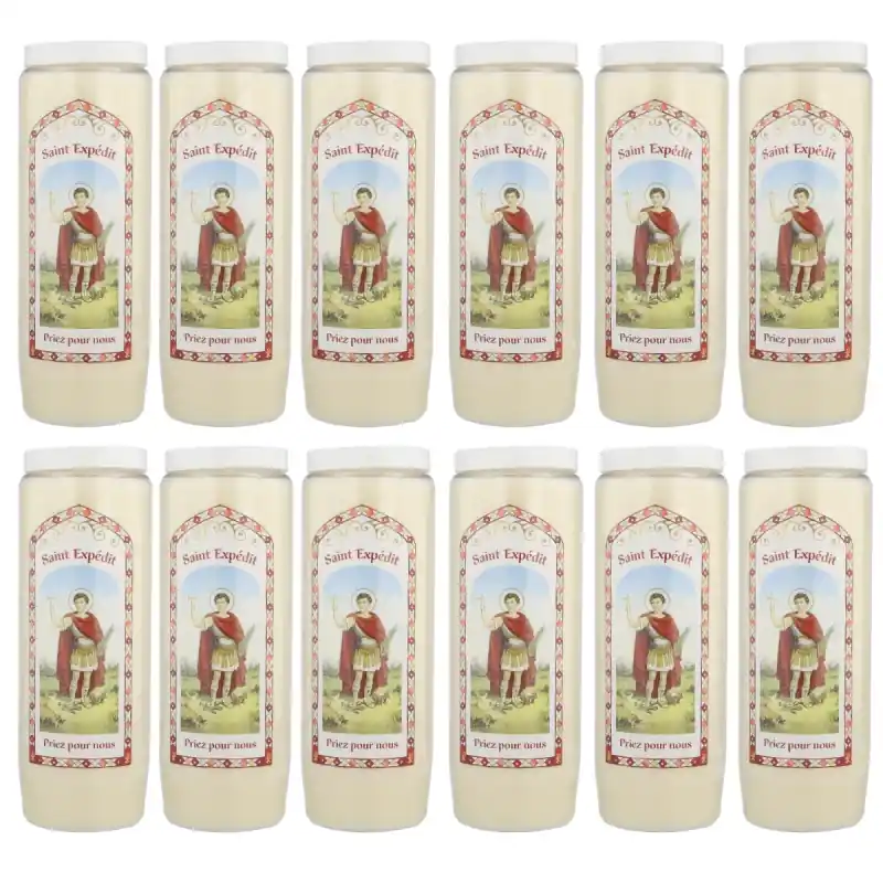 12 Bougies neuvaine Saint Expédit