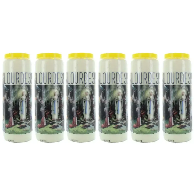 6 Bougies neuvaine Apparition et Saints