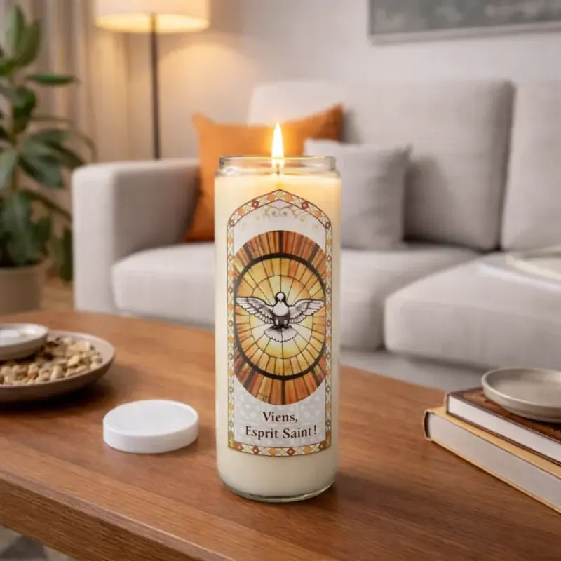 Bougie neuvaine Esprit Saint