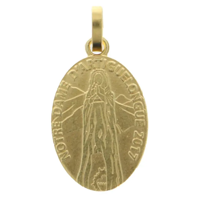 Médaille Notre-Dame d'Artiguelongue en métal doré
