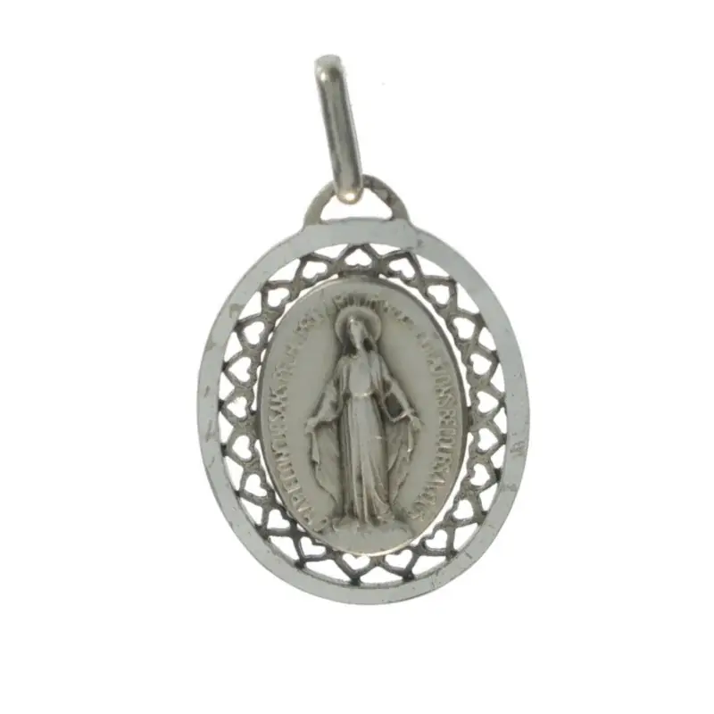 Médaille Miraculeuse en argent ajouré de 2,5cm