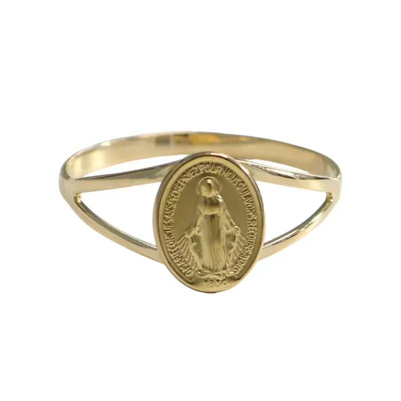 Bague de la médaille miraculeuse en Or