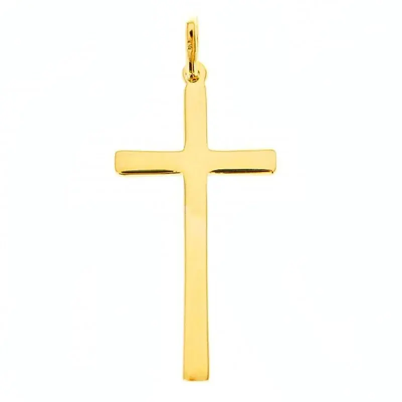Grande Croix simple en plaqué Or