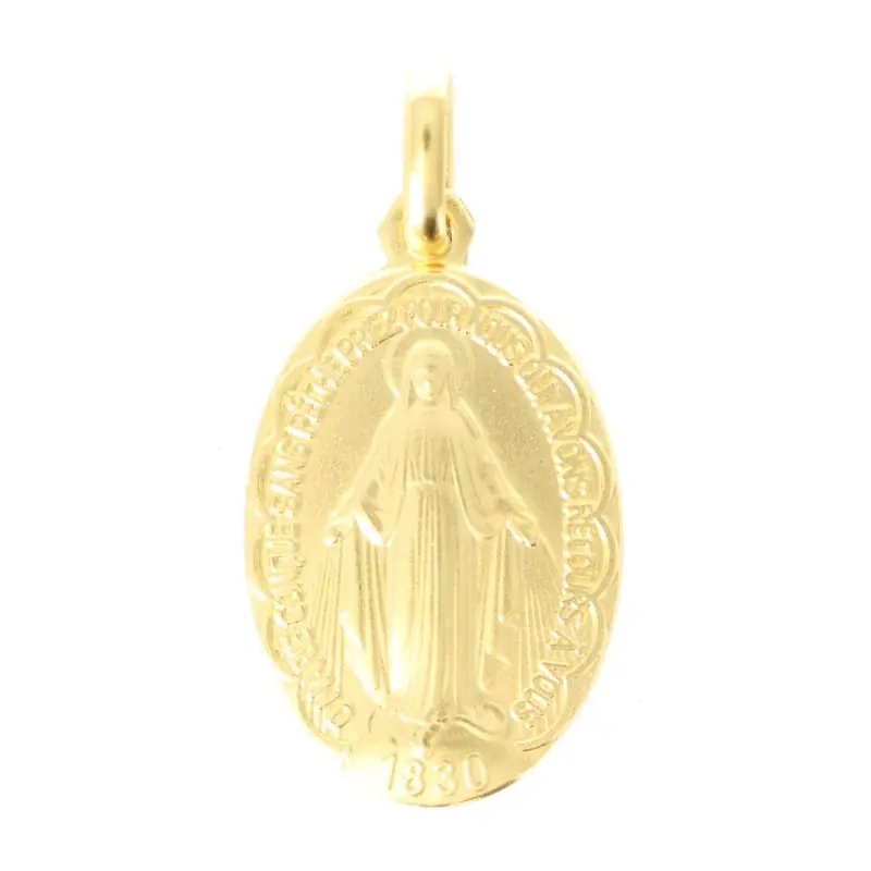 Médaille de la Vierge Miraculeuse en Plaqué Or de 21mm