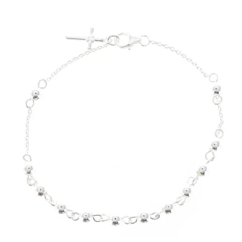 Bracelet dizainier en Argent avec une croix