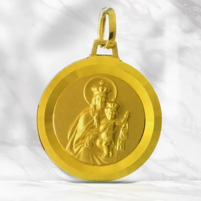 Médaille Or 9 carats Scapulaire 16mm