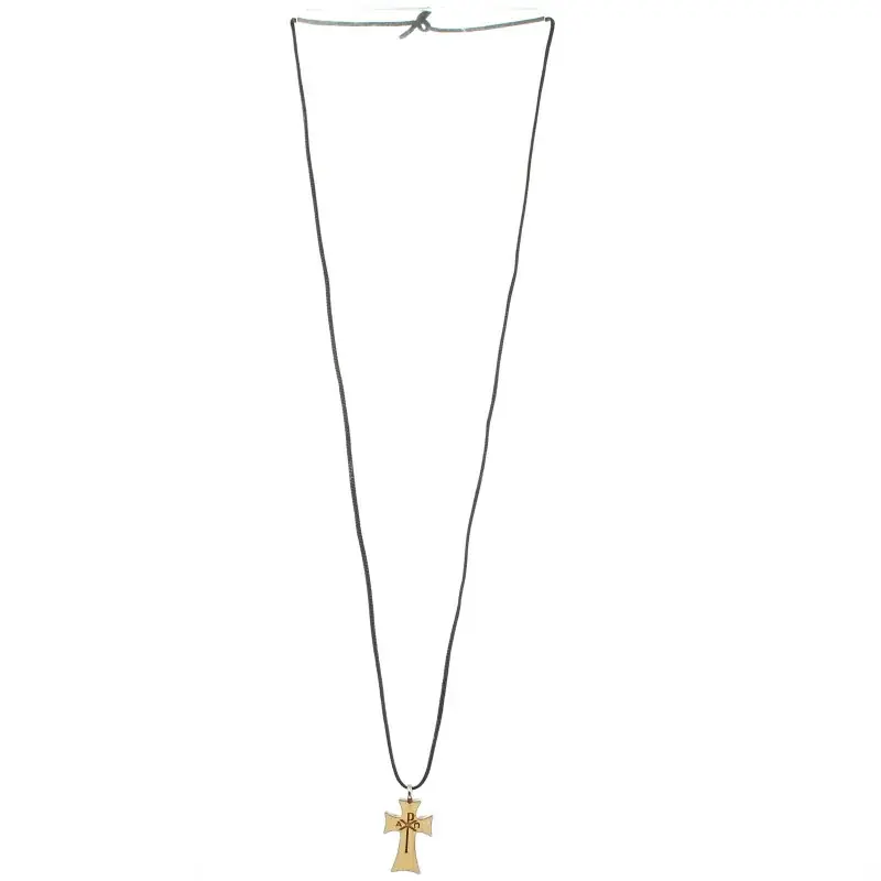 Croix Pax en bois d'érable de 2,5cm avec cordon
