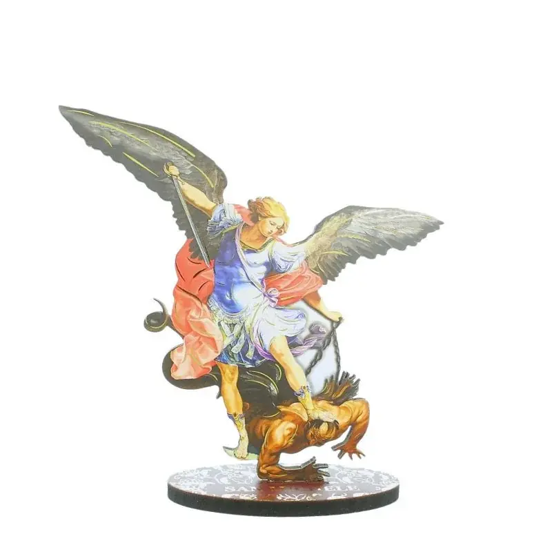 Silhouette de Saint Michel en résine 14cm