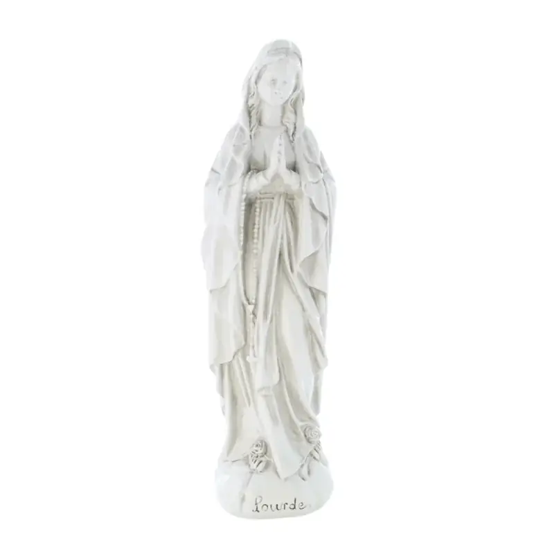 Statue de Notre Dame de Lourdes en résine de 28cm
