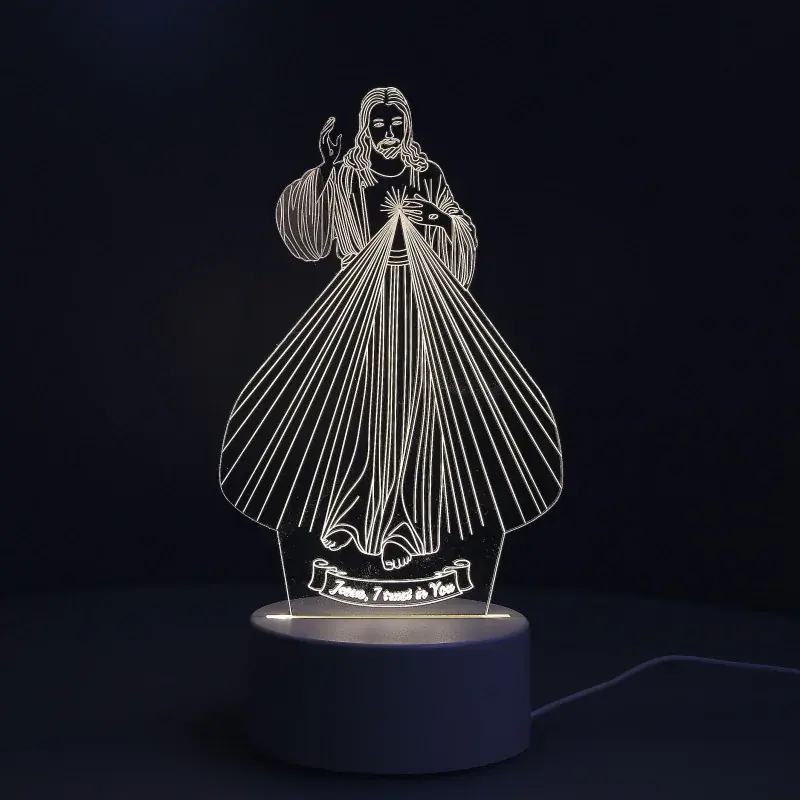 Lampe à LED de Jésus Miséricordieux