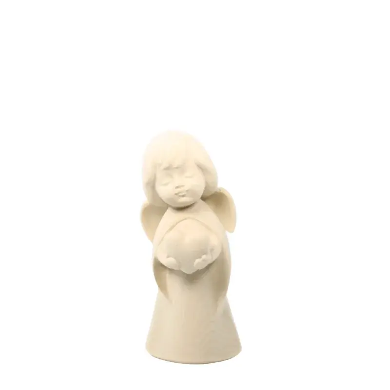 Statue ange en bois de 9cm 6 sujets differents