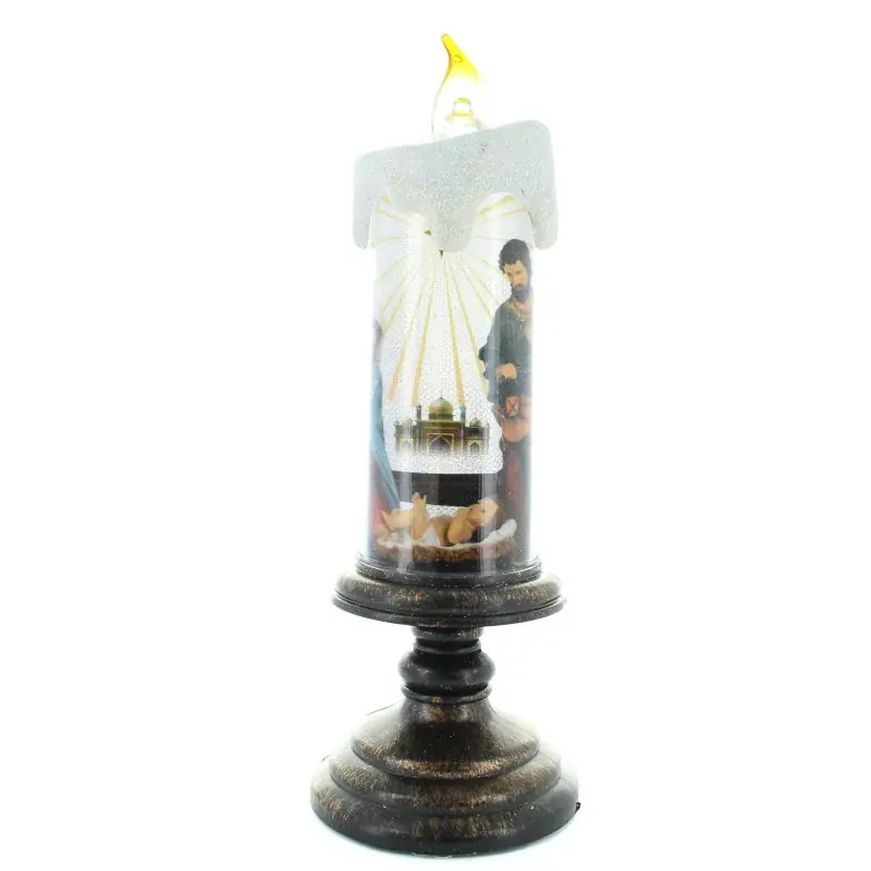 Bougie Led avec bougeoir de la Nativité
