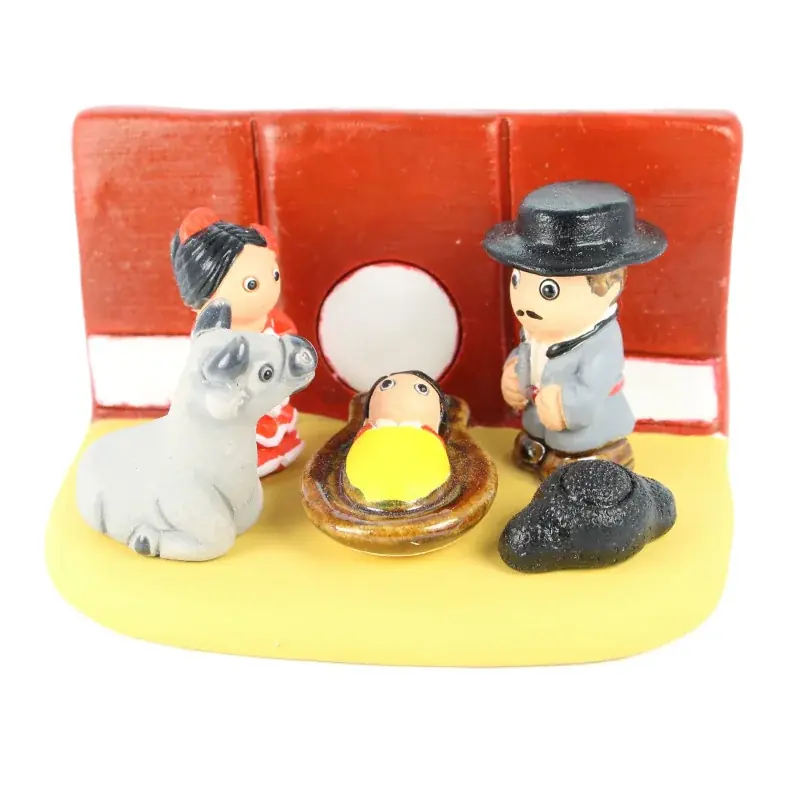 Crèche Espagne en céramique 8x7cm