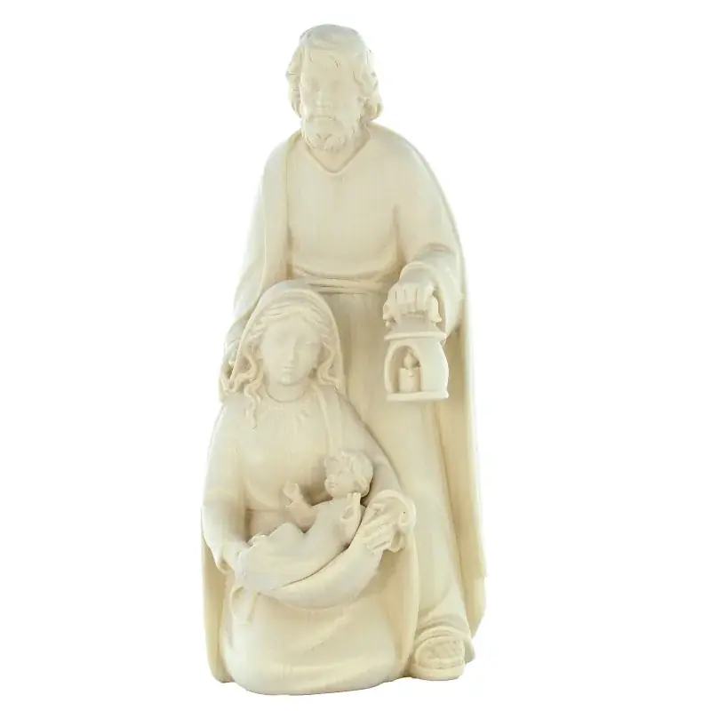 Statue Sainte Famille en bois d'érable de 30 cm