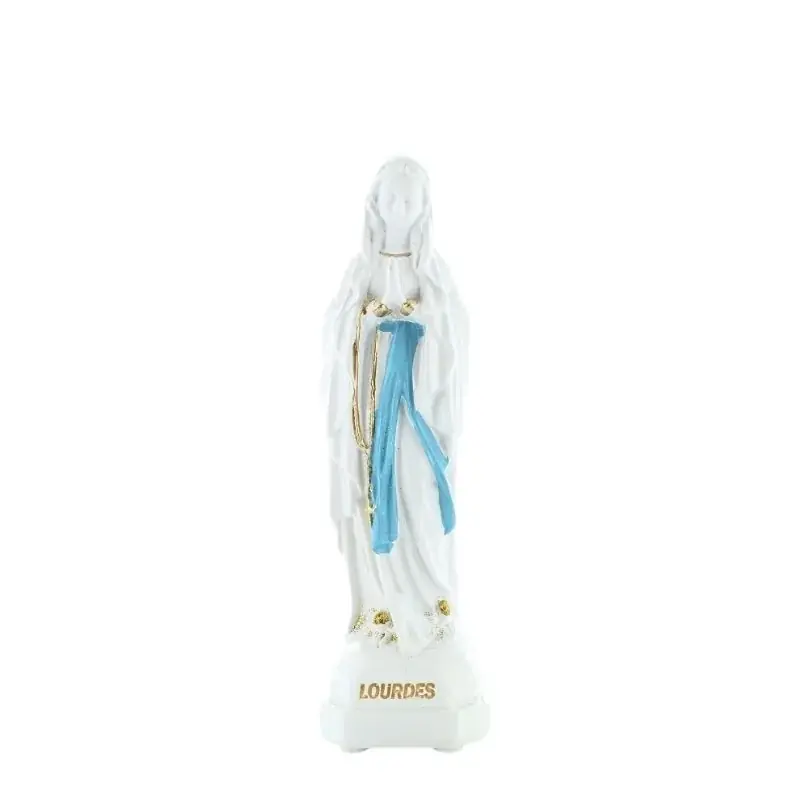 Statue Notre Dame de Lourdes en résine effet céramique 20cm