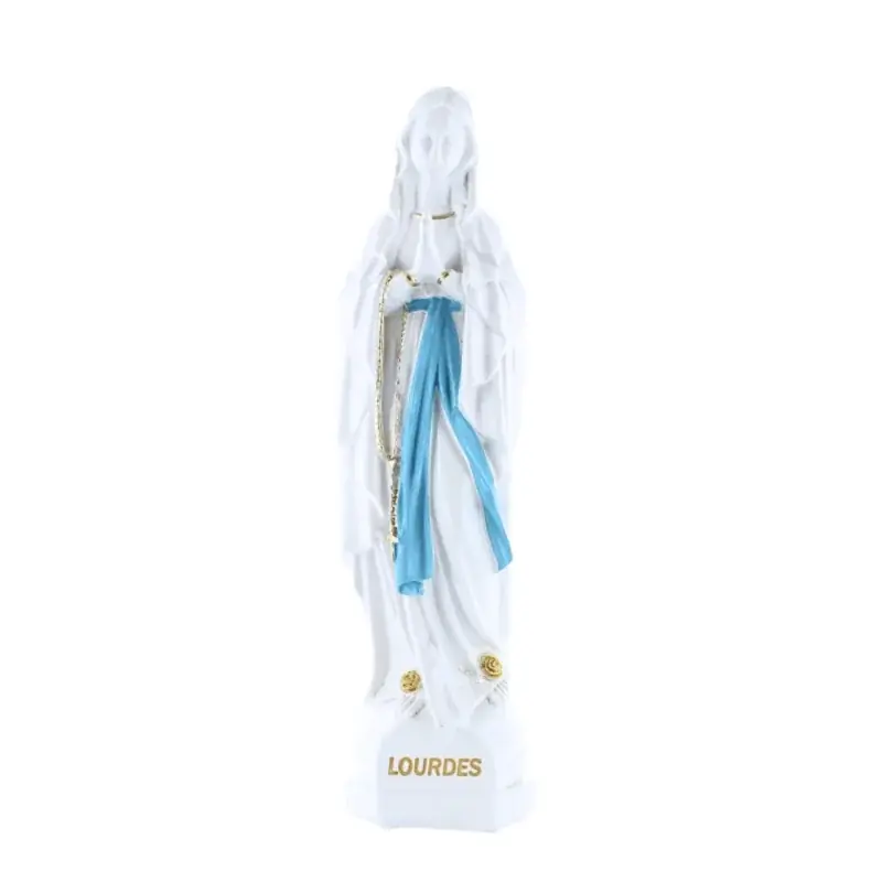 Statue Notre Dame de Lourdes en résine effet céramique 30cm