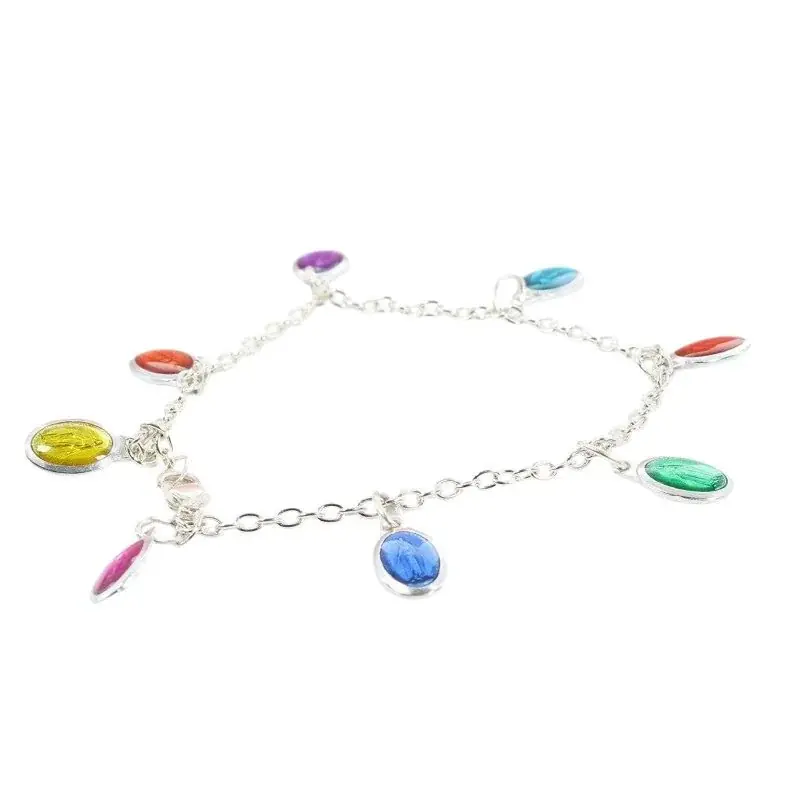 Bracelet dizainier alpacca avec médaille miraculeuse