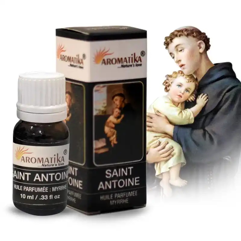 Huile essentielle religieuse Saint Antoine au parfum de myrrhe 10ml