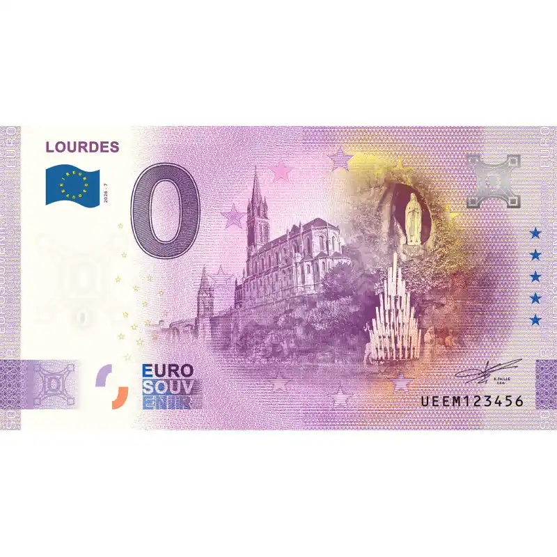 Billet 0€ souvenir Lourdes 2026 - Édition limitée numérotée