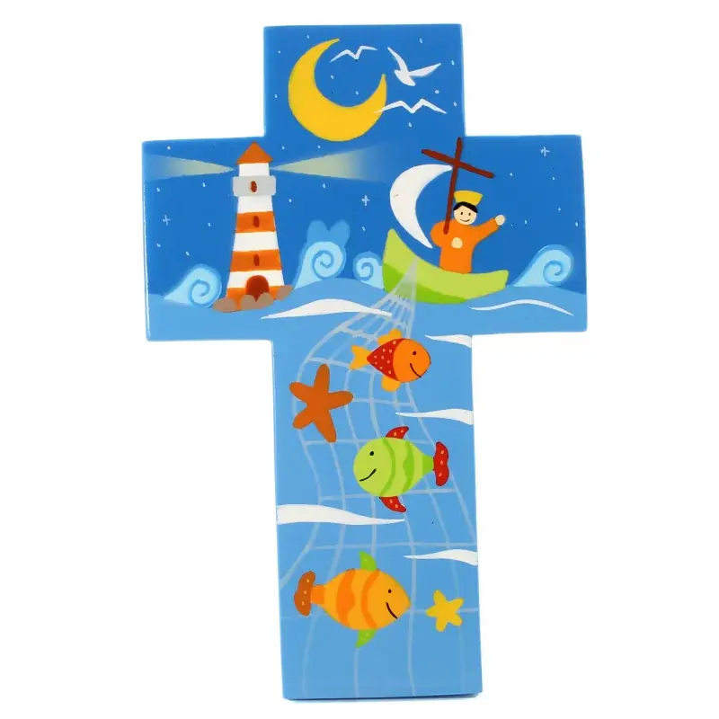 Croix pour enfant Pêche Miraculeuse 15 cm