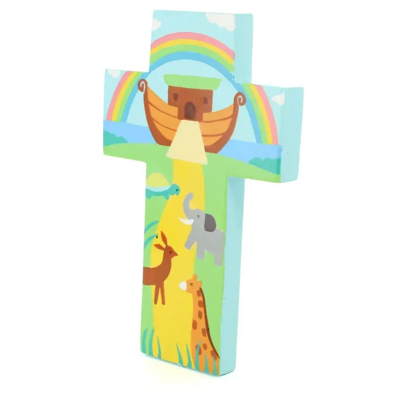 Croix pour enfant Arche de Noé 12 cm