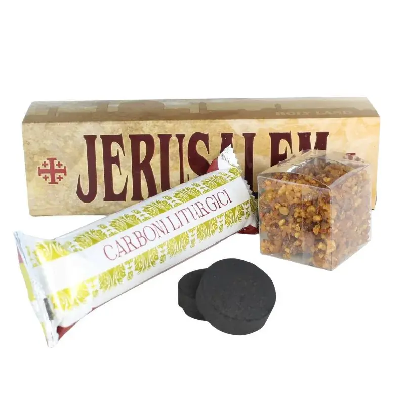 Encens religieux fragrance Ambre 35g et 10 charbons