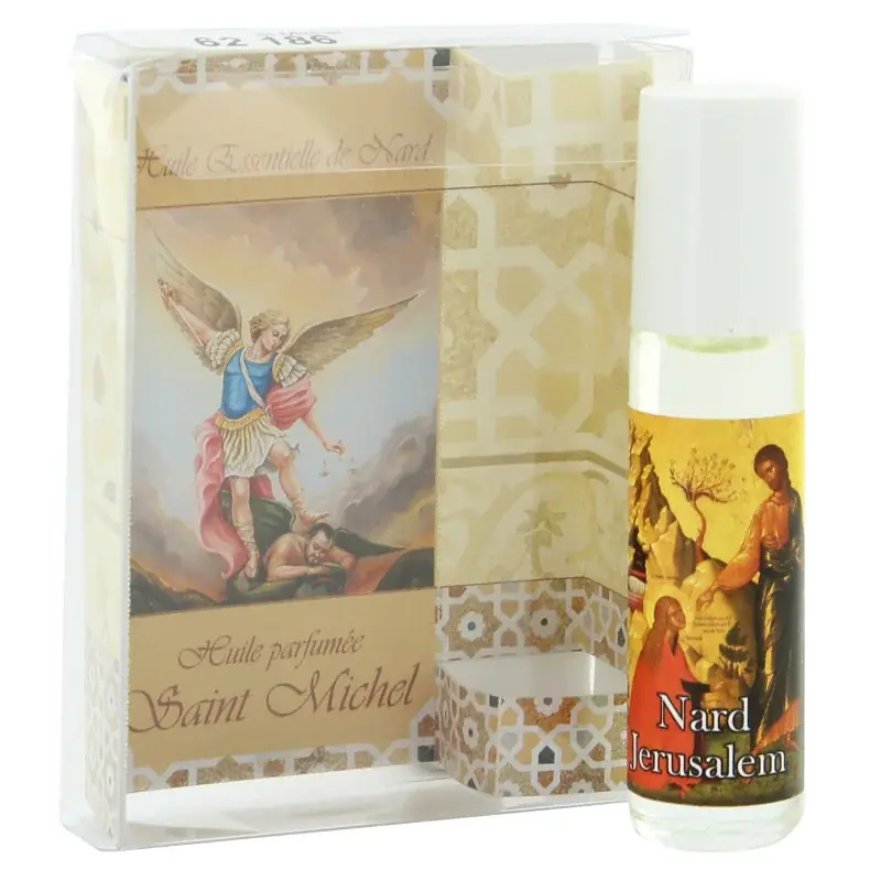 Huile essentielle de Nard de Jérusalem en roll-on à l'effigie de Saint Michel